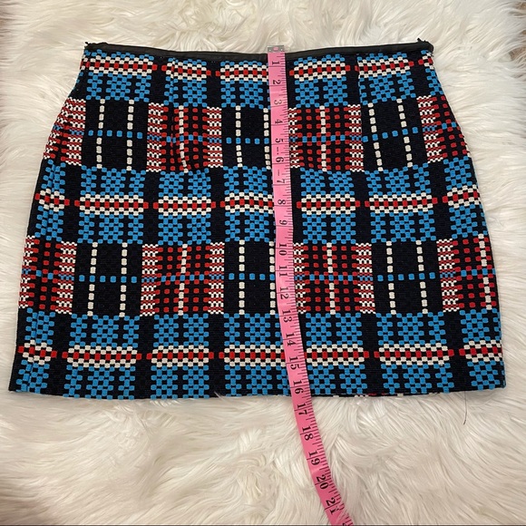 Zara Colorful Mini Skirt w/Zipper tribal print boho size large - Picture 8 of 11
